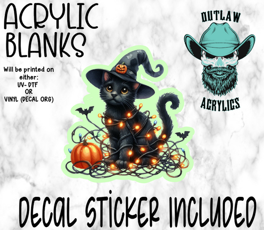 Black Cat Lights Acrylic & Decal Set