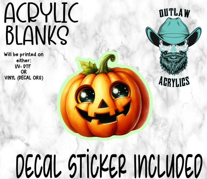 Happy Pumpkin Acrylic & Decal Set