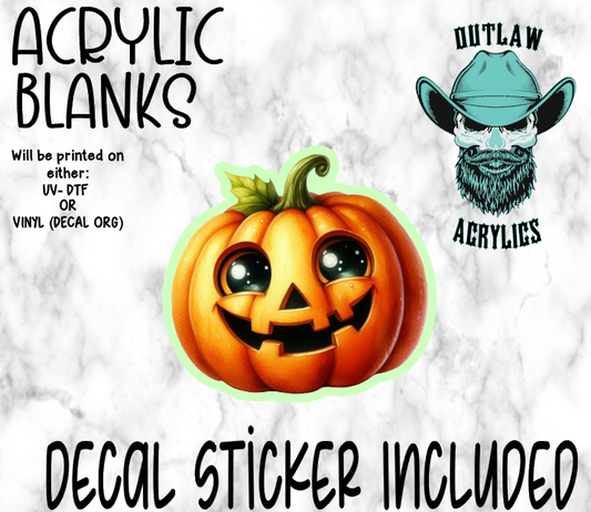 Happy Pumpkin Acrylic & Decal Set