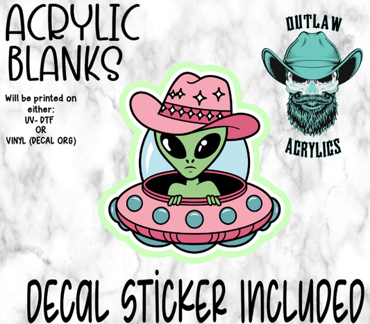 Cowboy Alien Acrylic & Decal Set