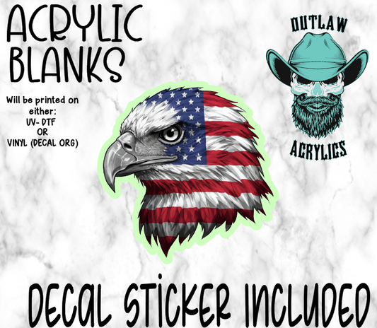 Eagle Flag Acrylic & Decal Set