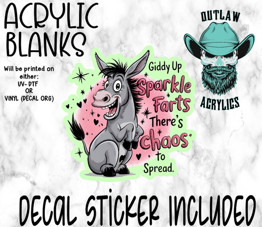 Sparkle Farts Acrylic & Decal Set