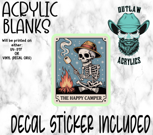 The Happy Camper Tarot Card Acrylic & Decal Set
