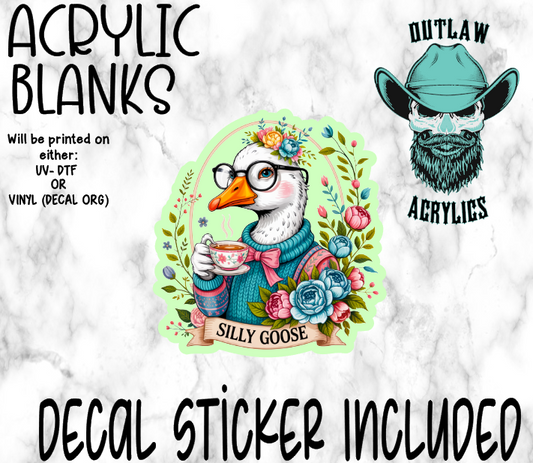 Silly Goose Acrylic & Decal Set