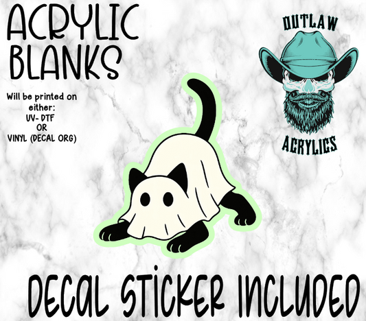 Black Cat Ghost Acrylic & Decal Set