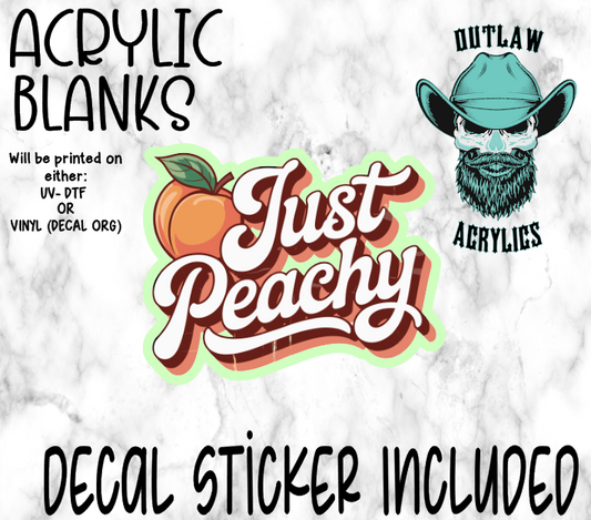 Just Peachy Acrylic & Decal Set
