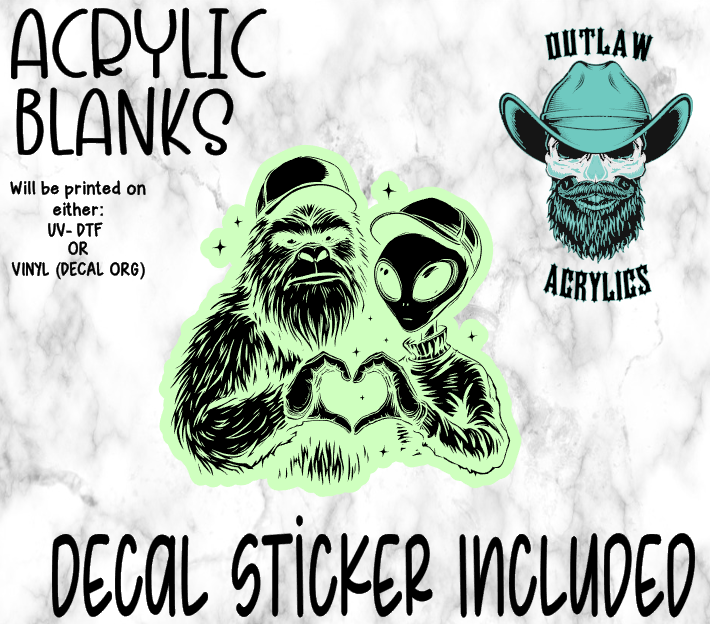 BIg Alien Acrylic & Decal Set