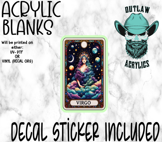 Virgo Tarot Card Acrylic & Decal Set