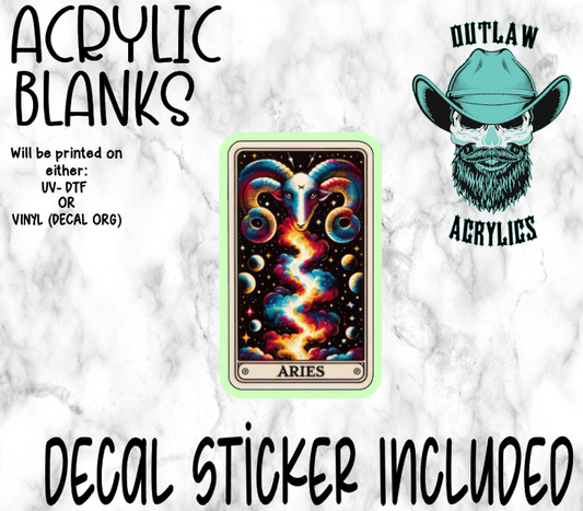 Aries Tarot Card Acrylic & Decal Set