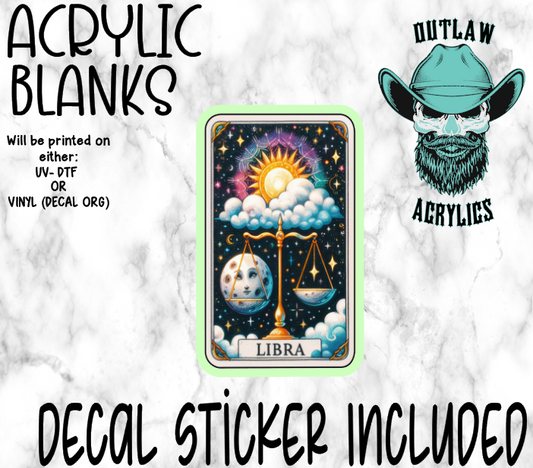 Libra Tarot Card Acrylic & Decal Set
