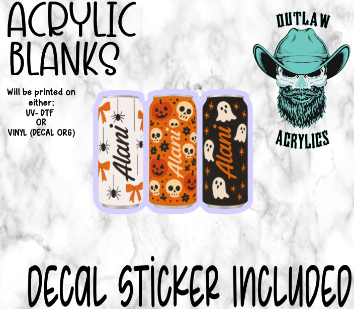 Halloween Ghost A Drinks Acrylic & Decal Set