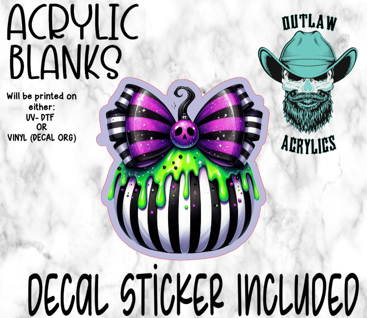 Beetlejuice Pumpkin Acrylic & Decal Set