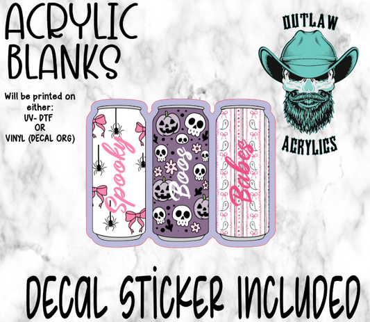 Spooky Boos Babe Acrylic & Decal Set