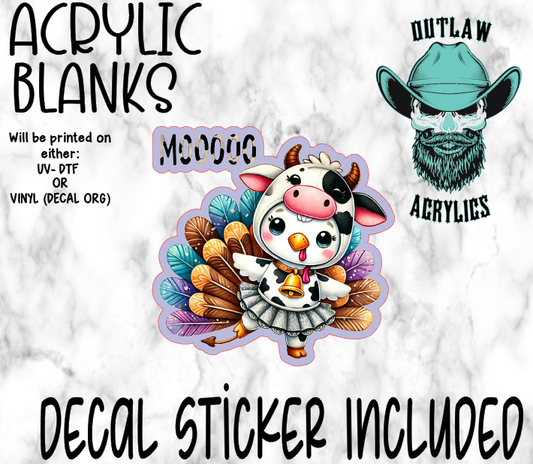 MOO Turkey Acrylic & Decal Set