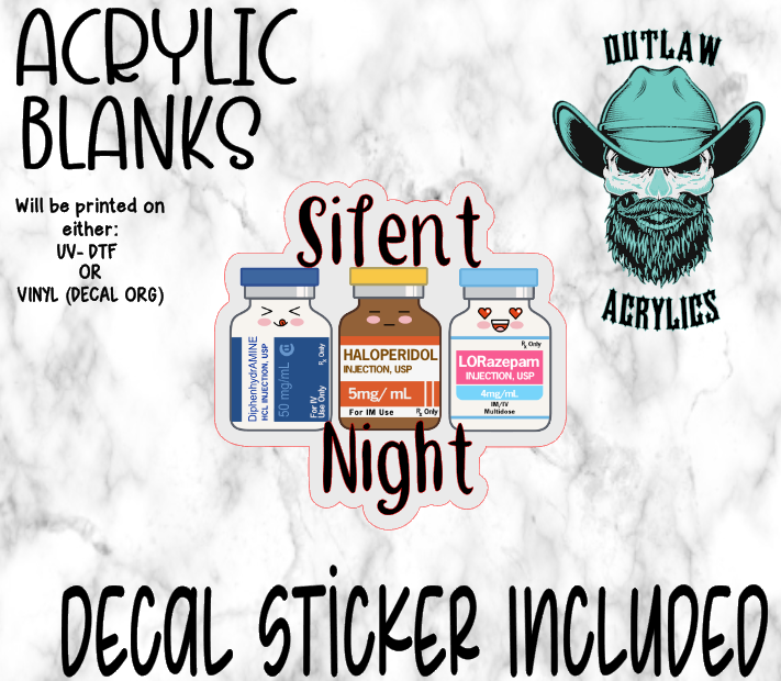 Silent Night Acrylic & Decal Set
