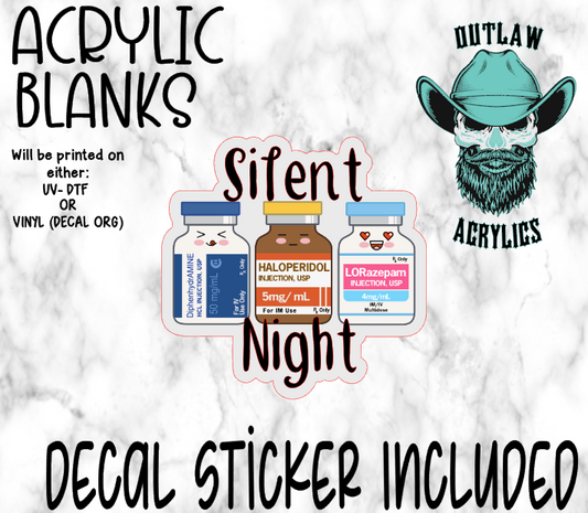 Silent Night Acrylic & Decal Set