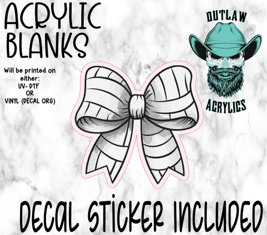 Volleyball Bow Acrylic & Decal Set