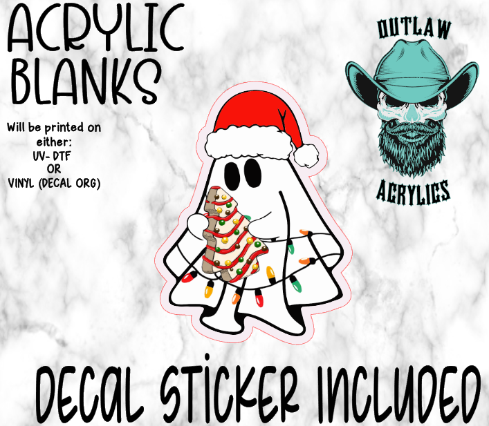 Santa Ghost Acrylic & Decal Set