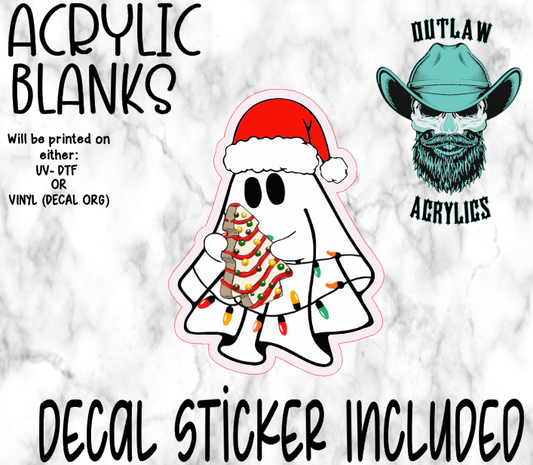 Santa Ghost Acrylic & Decal Set