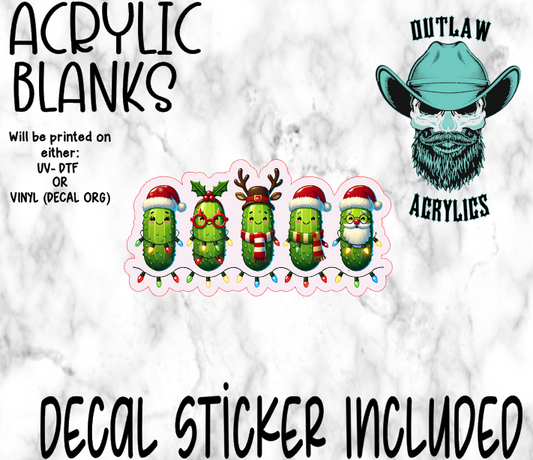 Christmas Pickle Friends Acrylic & Decal Set