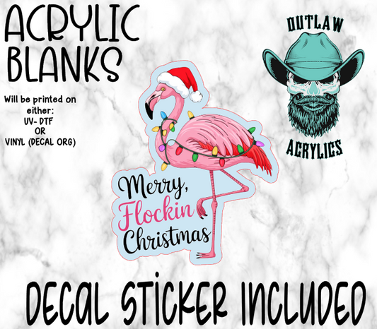 Merry Flocking Christmas Acrylic & Decal Set