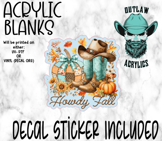 Howdy Fall Acrylic & Decal Set