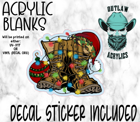 Combat Christmas Acrylic & Decal Set