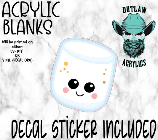 Kawaii Milk Cup Acrylic & Decal Set