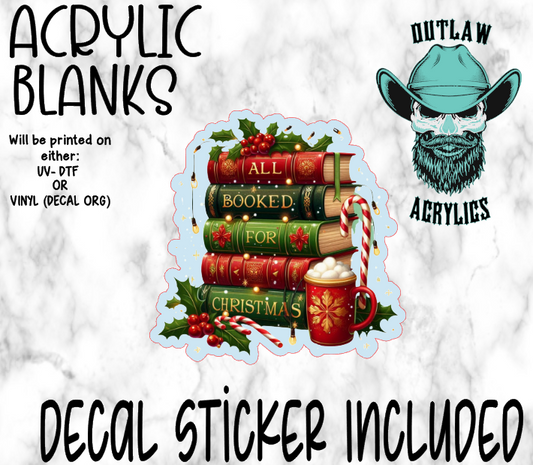 All Booked For Christmas Acrylic & Decal Set