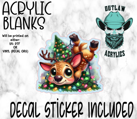 Silly Deer Acrylic & Decal Set