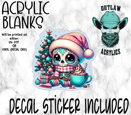 Chibi Little Skele Kid Tree Acrylic & Decal Set