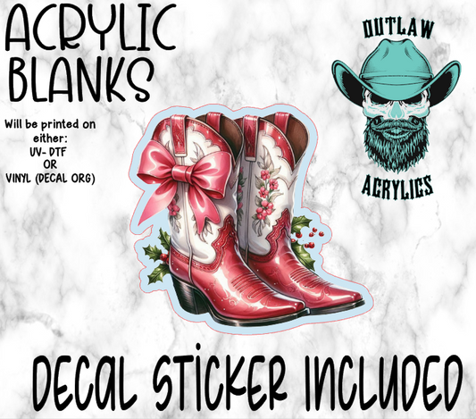 Christmas Boots Acrylic & Decal Set
