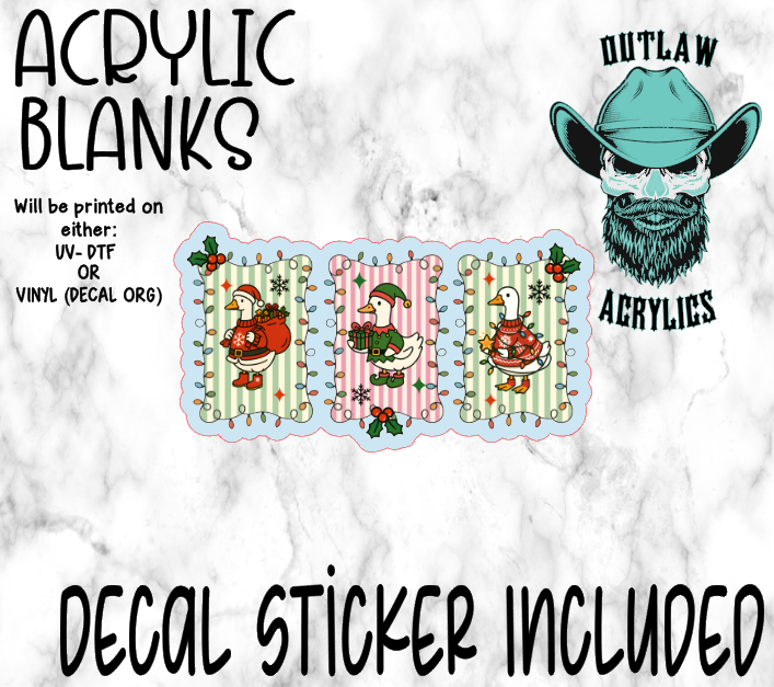 Silly Goose Christmas Stamp Acrylic & Decal Set