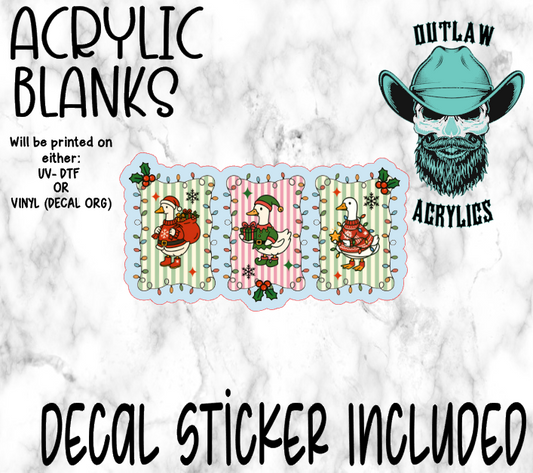Silly Goose Christmas Stamp Acrylic & Decal Set