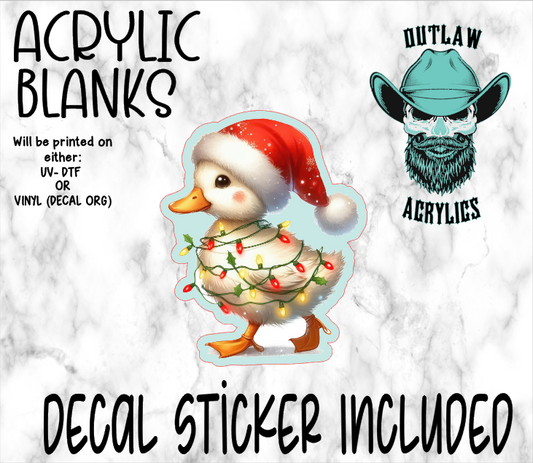 Festive Duck Acrylic & Decal Set