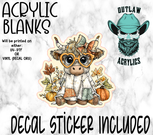 Fall Patch Highland Acrylic & Decal Set