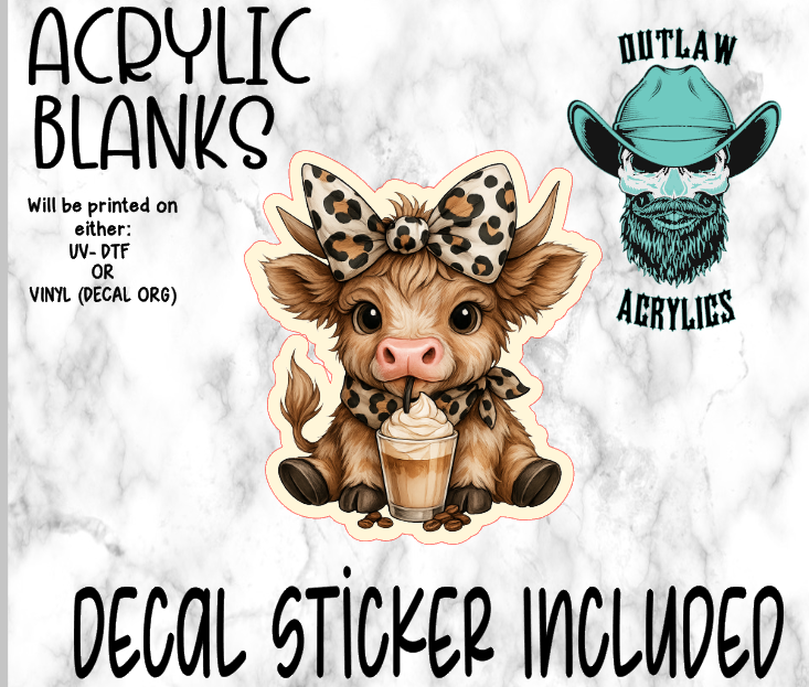 Coffee Beans Highland Acrylic & Decal Set