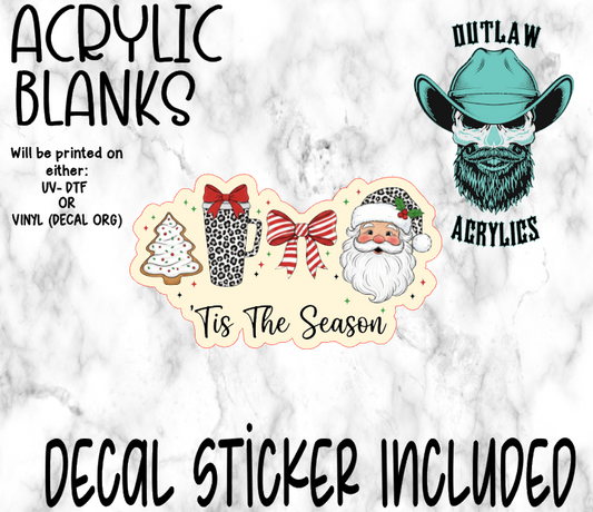 Tis The Season Cake Cup Acrylic & Decal Set