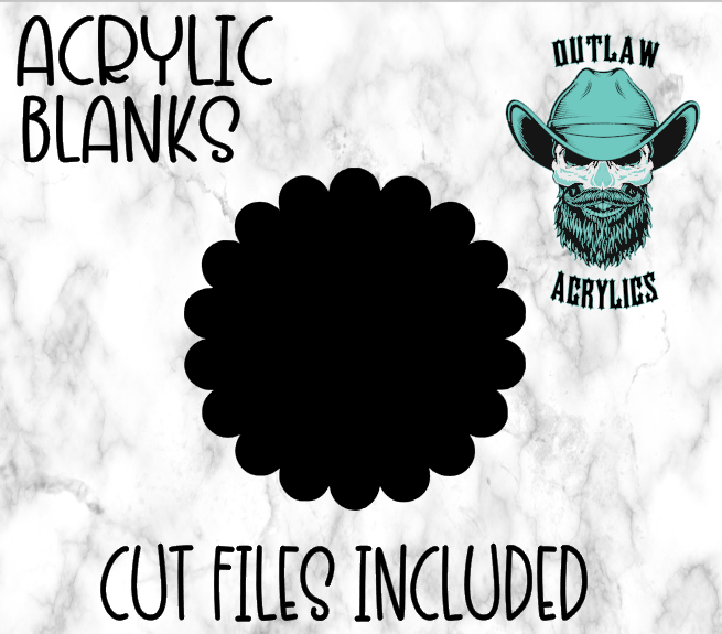 Scallop Acrylic Blank