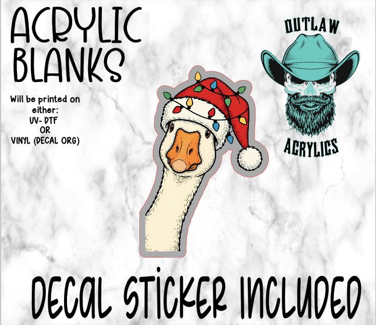 Duck What Christmas Acrylic & Decal Set