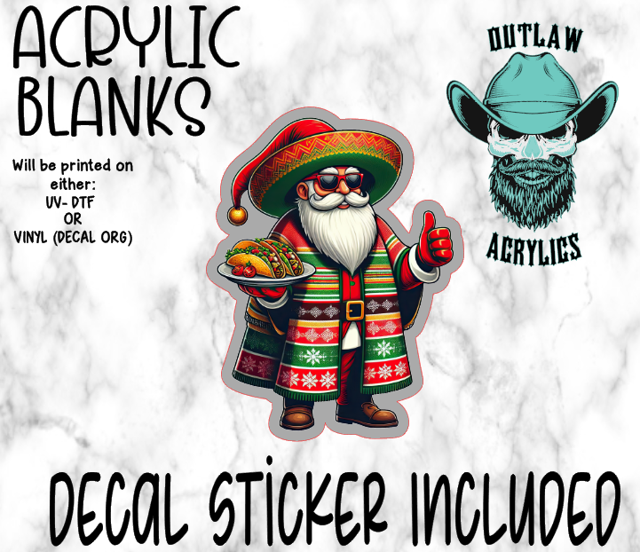Taco Santa Acrylic & Decal Set