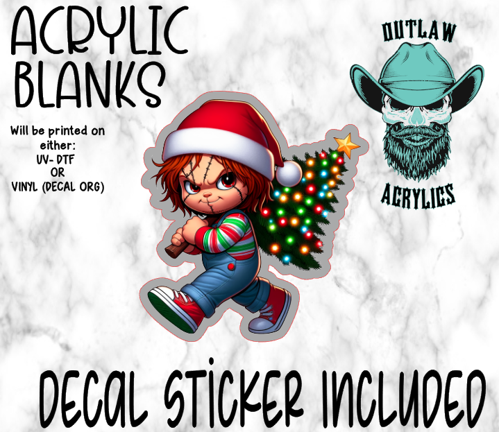 Festive Chuckie Acrylic & Decal Set