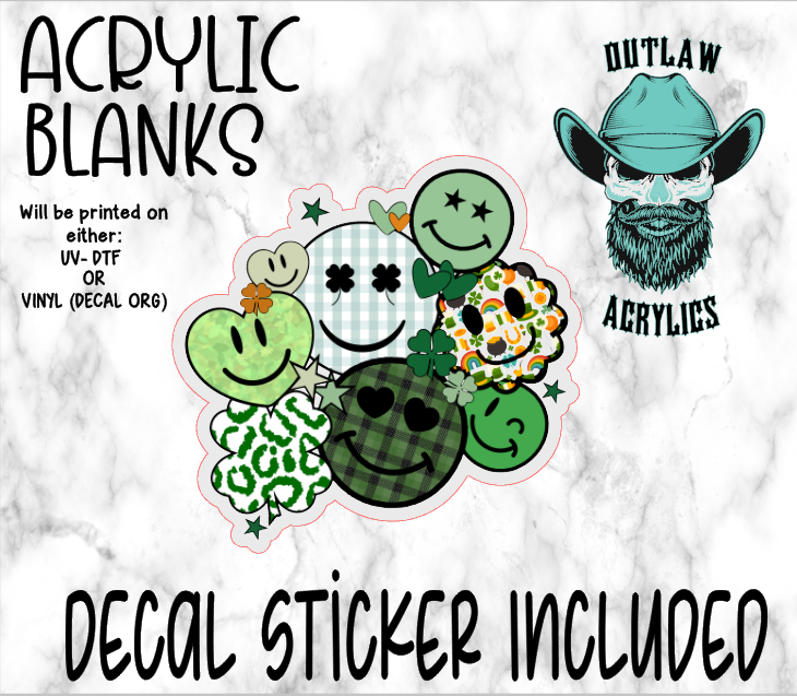 Patrick Smiley Acrylic & Decal Set