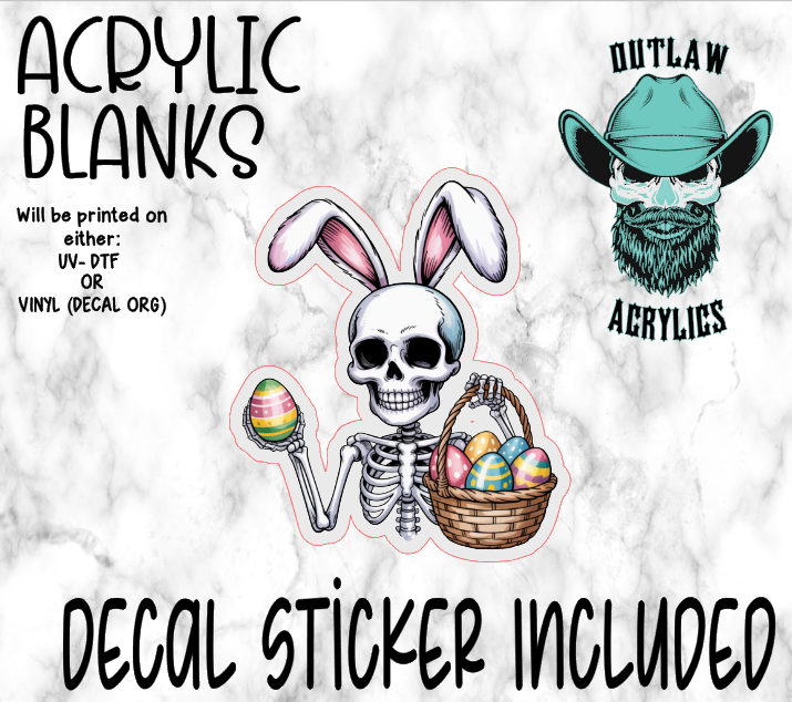 Egg Skeleton Acrylic & Decal Set