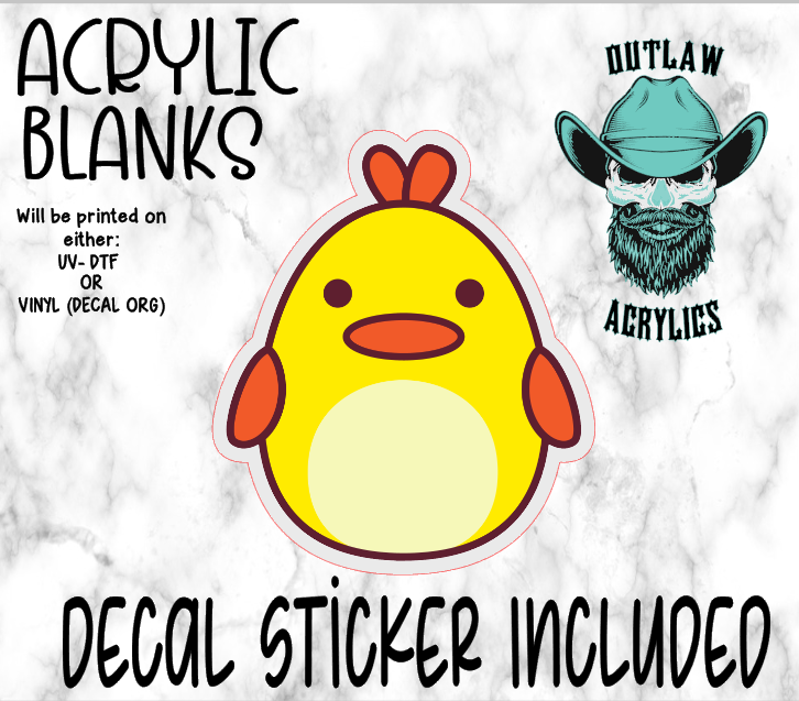 Chick Egg Acrylic & Decal Set