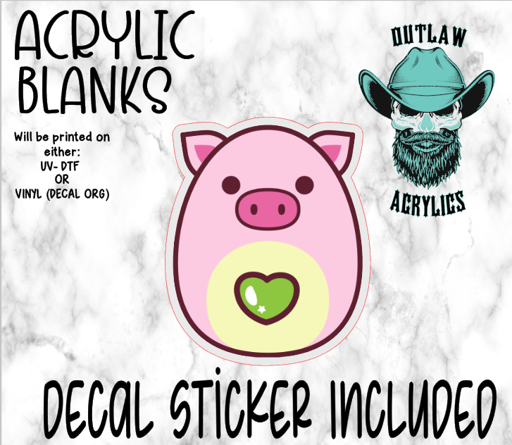 Pig Egg Acrylic & Decal Set