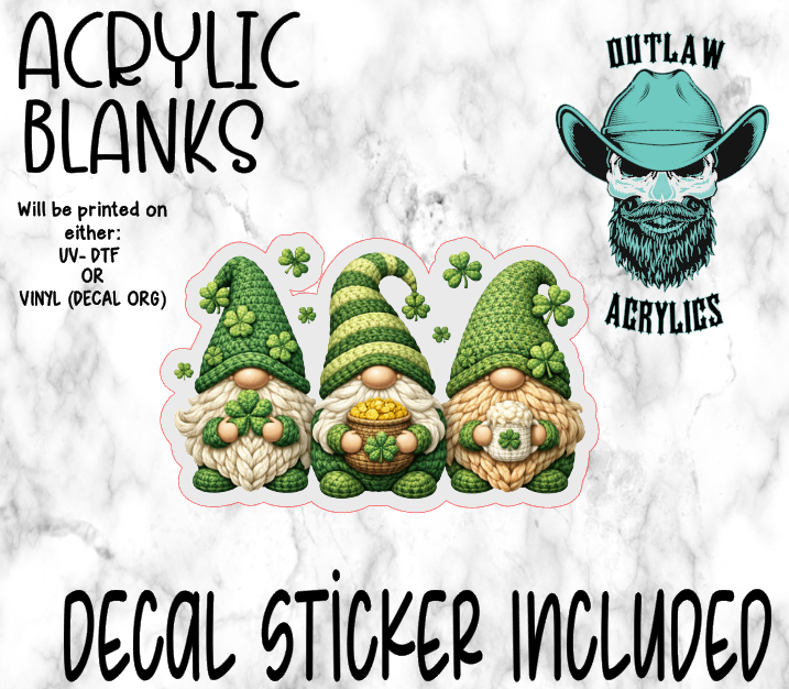 Yarn Patrick Gnomes Acrylic & Decal Set