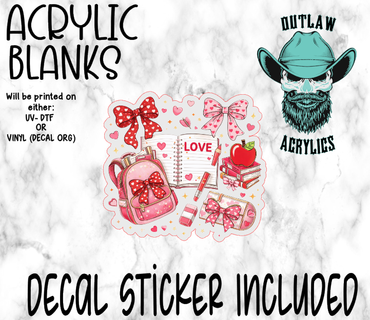 School Love Acrylic & Decal Set
