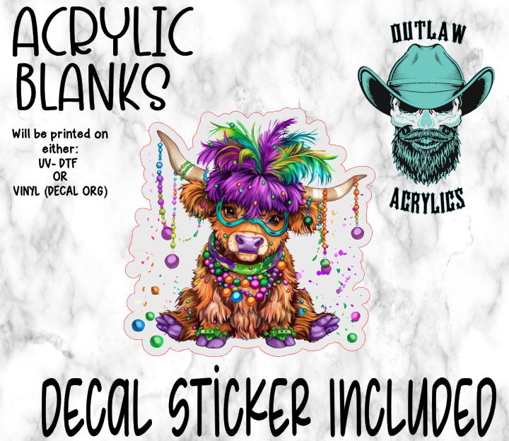 Mardi Highland Acrylic & Decal Set