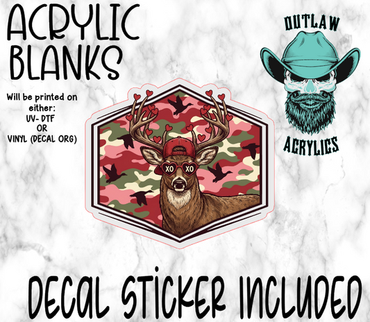 XoXo Camo Deer Acrylic & Decal Set